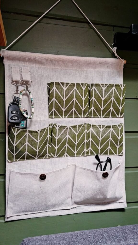 fabric wall organizer for small RV essentials