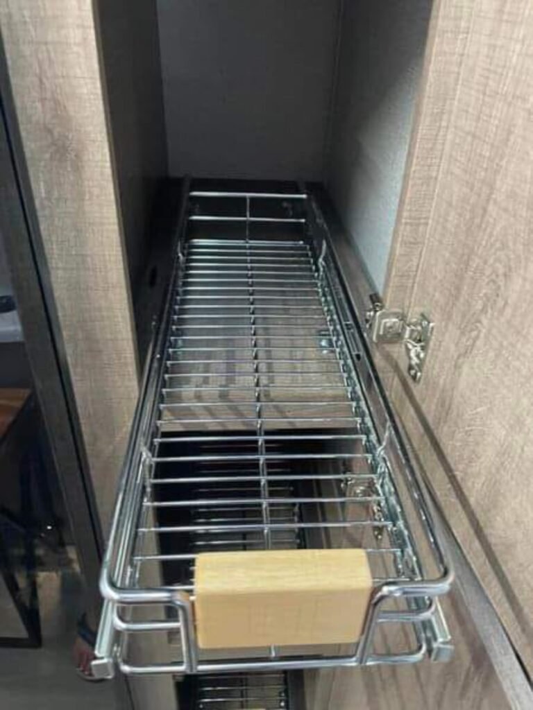 pull out basket in narrow RV cabinet